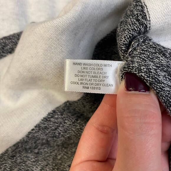 Lisa Todd Off White, Gray and Red Striped Sweater Size XS Minimal, Casual - Picture 8 of 8